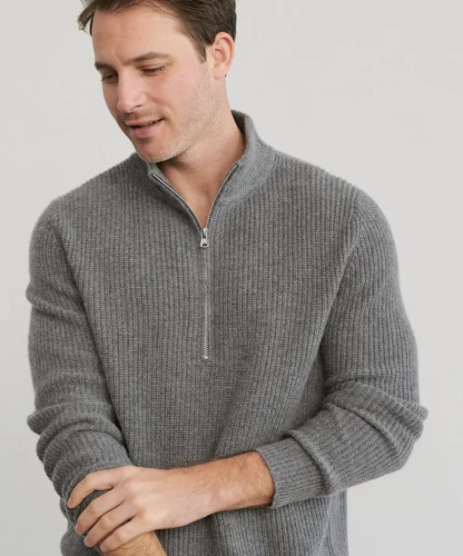Men'S Wool Half Zip
