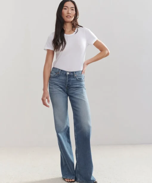 Mid Rise Wide Leg