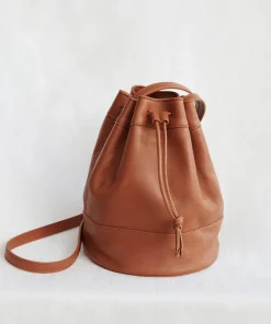Mini Leather Drawstring Bag
