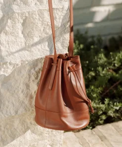 Mini Leather Drawstring Bag
