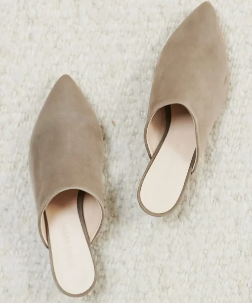 Oiled Leather Kitten Heel Mule