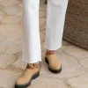 Oiled Leather Lug Sole Mule