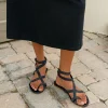 Oiled Leather Strappy Sandal