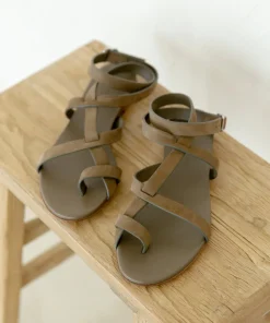 Oiled Leather Strappy Sandal