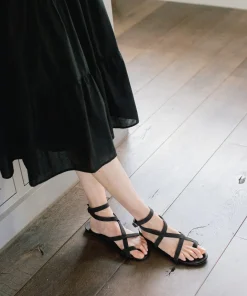Oiled Leather Strappy Sandal