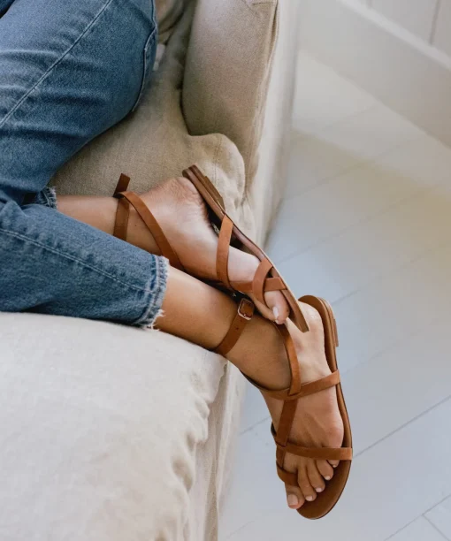 Oiled Leather Strappy Sandal