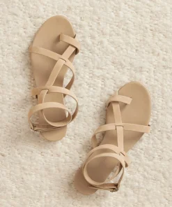 Oiled Leather Strappy Sandal