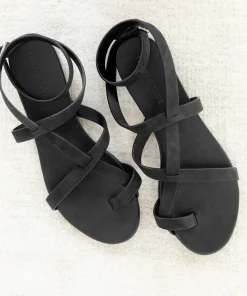 Oiled Leather Strappy Sandal