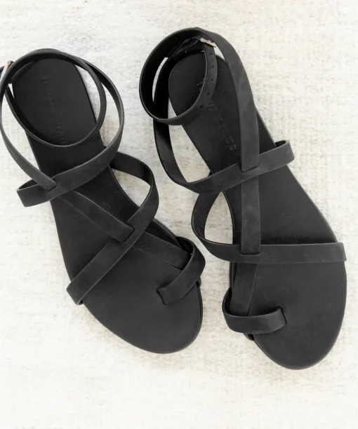Oiled Leather Strappy Sandal