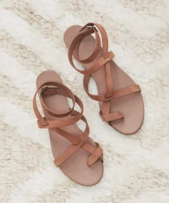 Oiled Leather Strappy Sandal