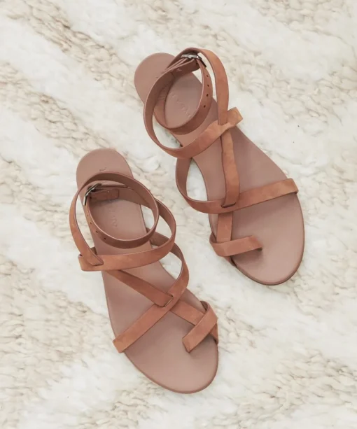 Oiled Leather Strappy Sandal