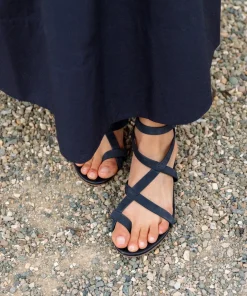 Oiled Leather Strappy Sandal
