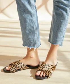 Pony Hair Crossover Sandal