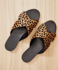Pony Hair Crossover Sandal