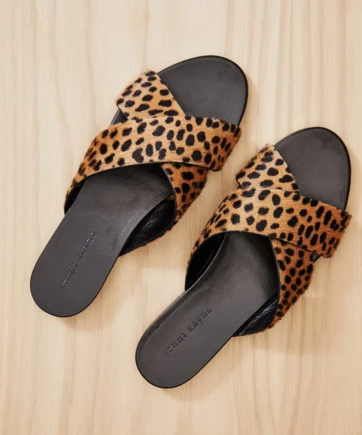 Pony Hair Crossover Sandal