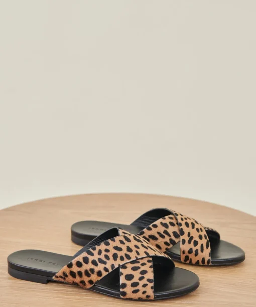 Pony Hair Crossover Sandal