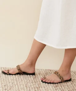 Pony Hair Strap Sandal