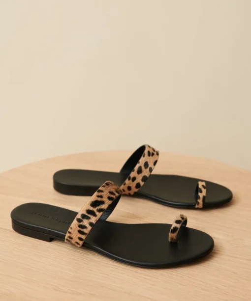 Pony Hair Strap Sandal