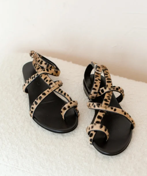 Pony Hair Strappy Sandal