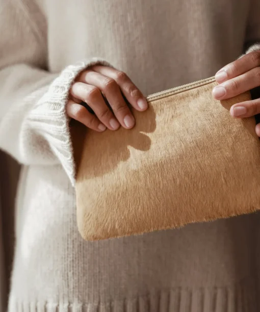 Pony Hair Zip Pouch