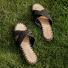 Raffia Crossover Sandal