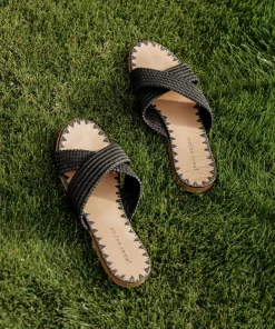 Raffia Crossover Sandal