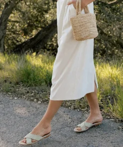 Raffia Crossover Sandal