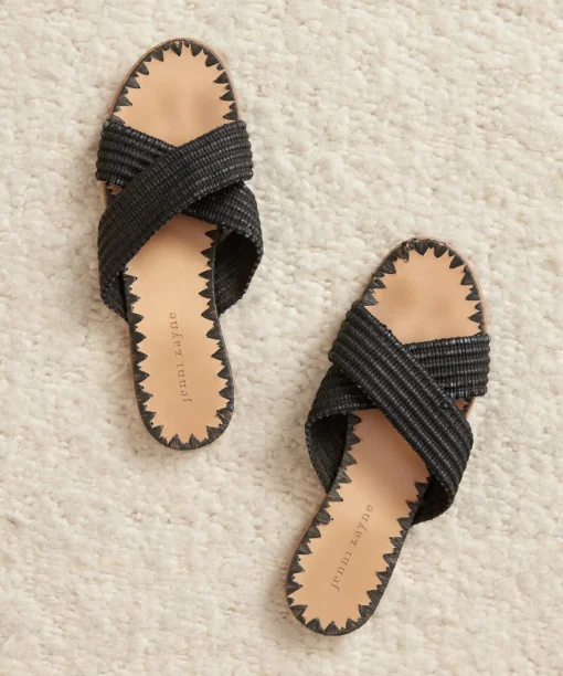 Raffia Crossover Sandal