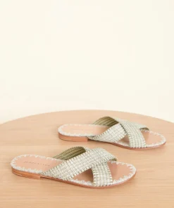 Raffia Crossover Sandal