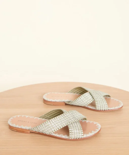 Raffia Crossover Sandal