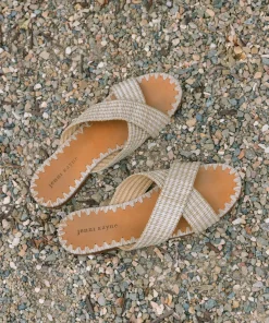 Raffia Crossover Sandal