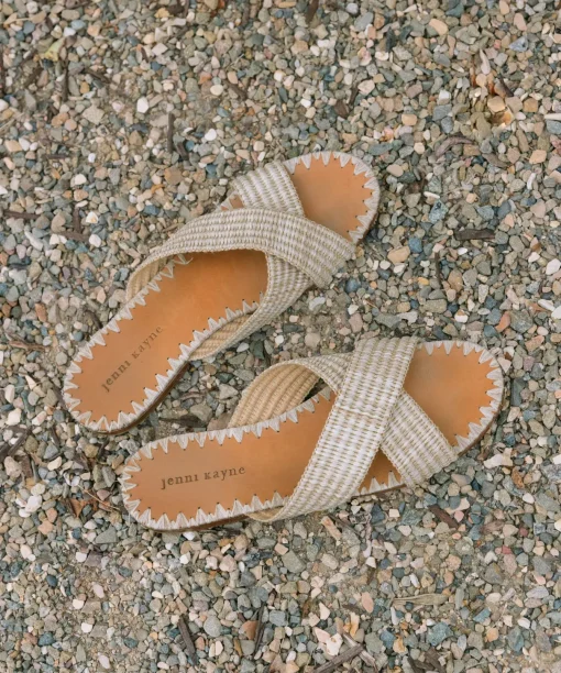 Raffia Crossover Sandal