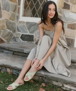 Raffia Crossover Sandal