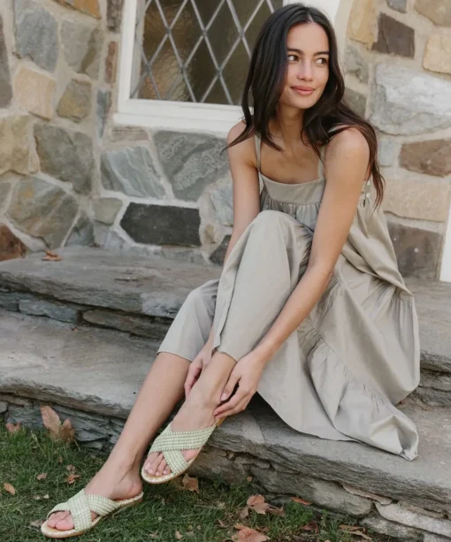 Raffia Crossover Sandal