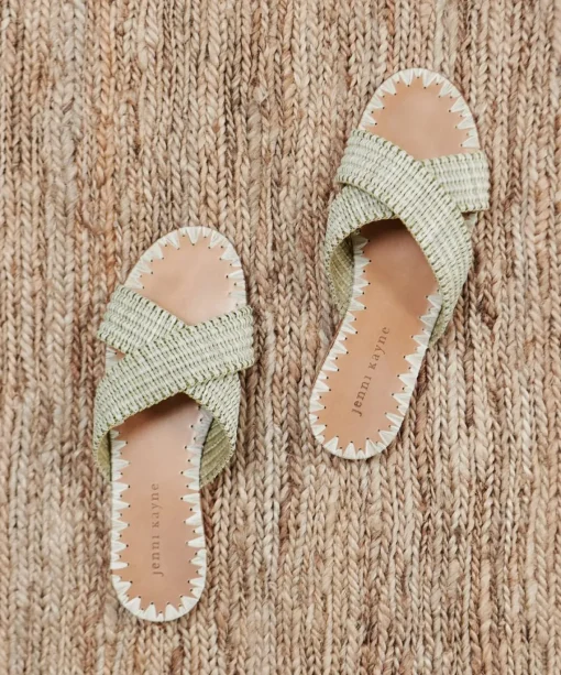 Raffia Crossover Sandal