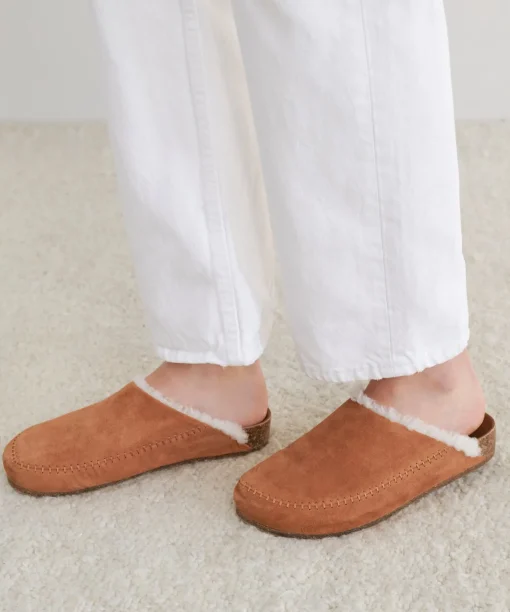 Shearling-Lined Moc Clog