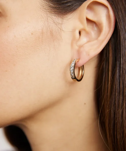 Stevie Grey Diamond Hoops