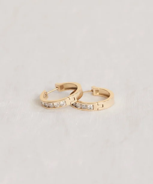Stevie Grey Diamond Hoops