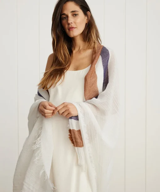 Striped Linen Shawl